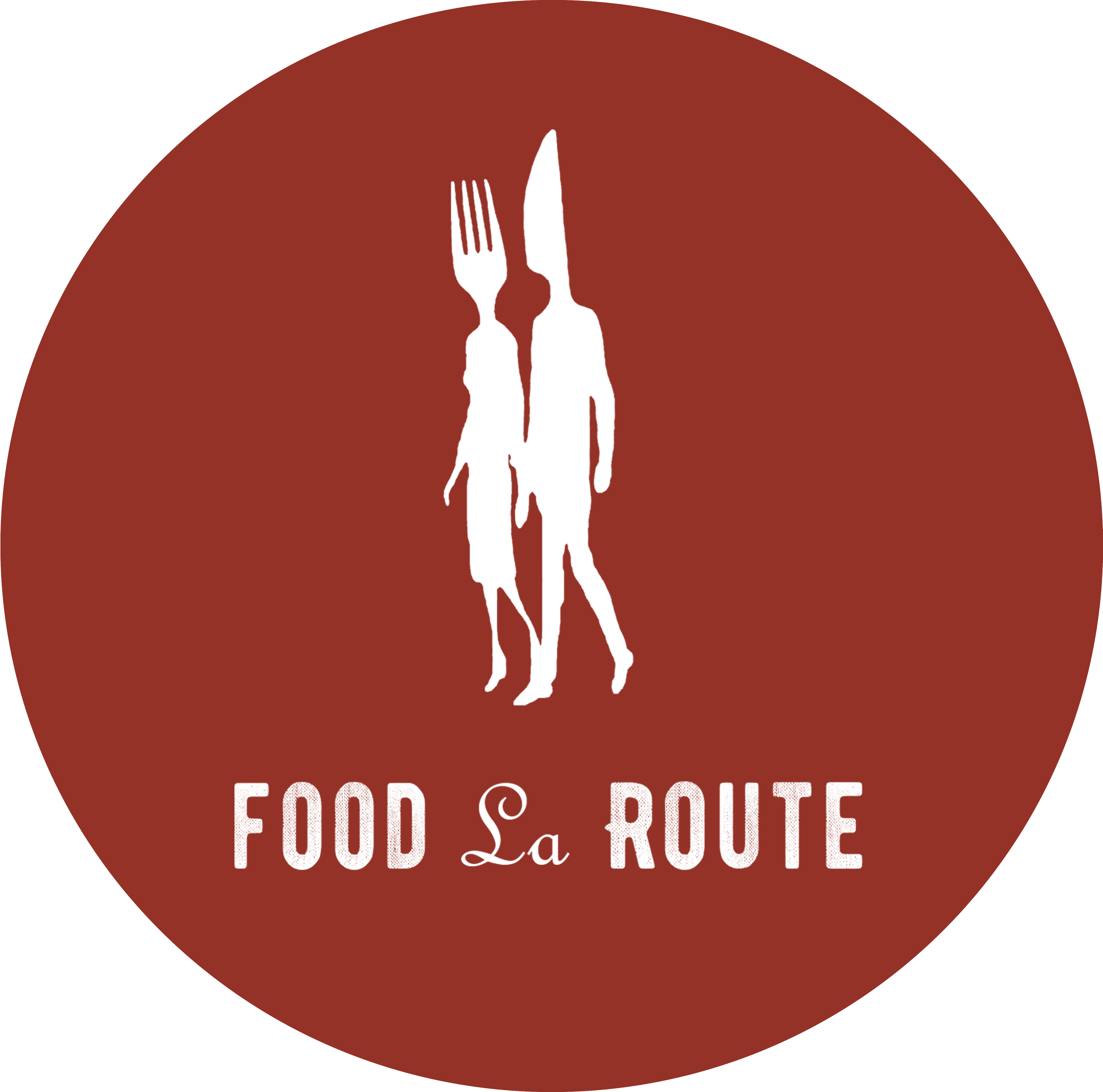 Food la Route – Logo – rond rood wit